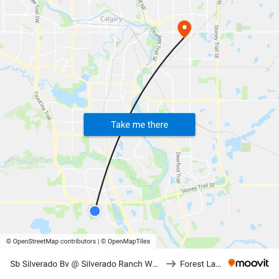 Sb Silverado Bv @ Silverado Ranch Wy SW to Forest Lawn map