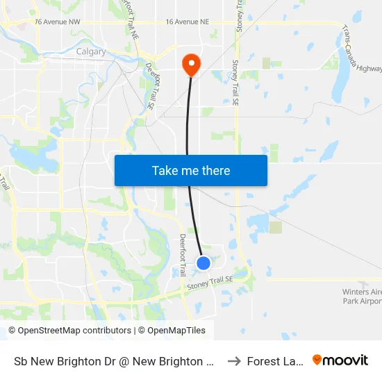 Sb  New Brighton Dr @ New Brighton Mr SE to Forest Lawn map
