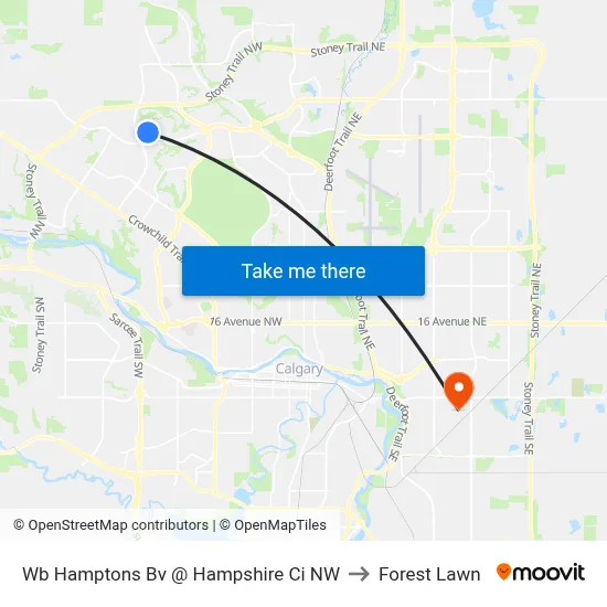 Wb Hamptons Bv @ Hampshire Ci NW to Forest Lawn map