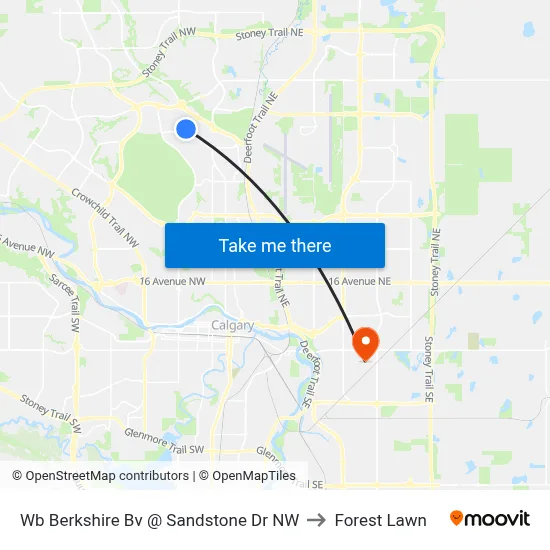 Wb Berkshire Bv @ Sandstone Dr NW to Forest Lawn map