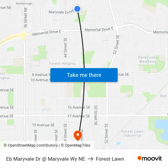 Eb Maryvale Dr @ Maryvale Wy NE to Forest Lawn map