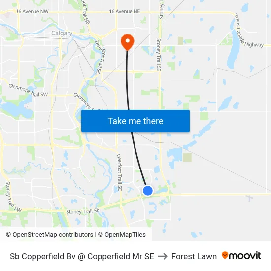Sb Copperfield Bv @ Copperfield Mr SE to Forest Lawn map