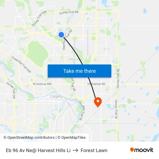 Eb 96 Av Ne@ Harvest Hills Li to Forest Lawn map
