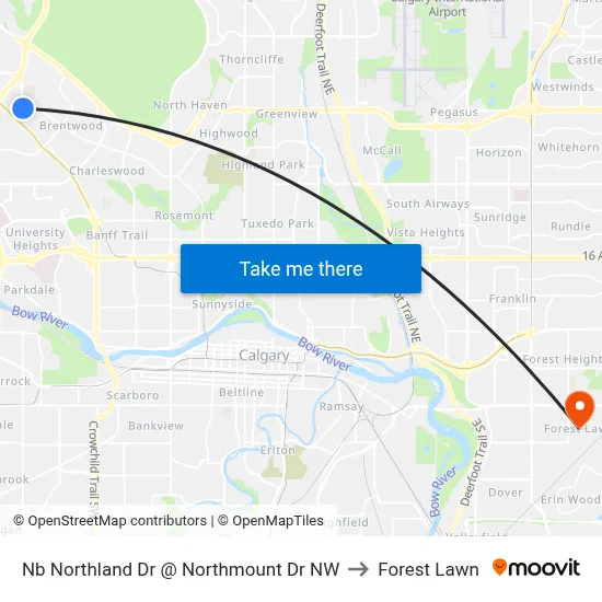 Nb Northland Dr @ Northmount Dr NW to Forest Lawn map