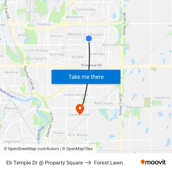 Eb Temple Dr @  Property Square to Forest Lawn map