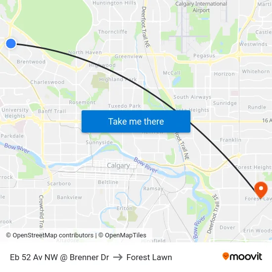 Eb 52 Av NW @ Brenner Dr to Forest Lawn map