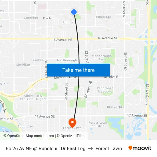 Eb 26 Av NE @ Rundlehill Dr East Leg to Forest Lawn map