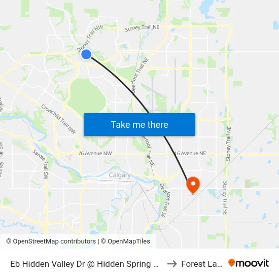 Eb Hidden Valley Dr @ Hidden Spring Gr NW to Forest Lawn map