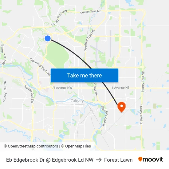 Eb Edgebrook Dr @ Edgebrook Ld NW to Forest Lawn map