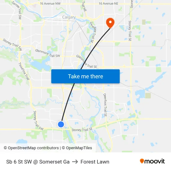 Sb 6 St SW @ Somerset Ga to Forest Lawn map