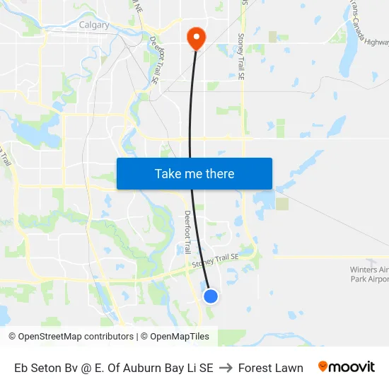 Eb Seton Bv @ E. Of Auburn Bay Li SE to Forest Lawn map