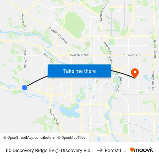Eb Discovery Ridge Bv @ Discovery Ridge Ci SW to Forest Lawn map
