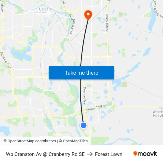 Wb Cranston Av @ Cranberry Rd SE to Forest Lawn map
