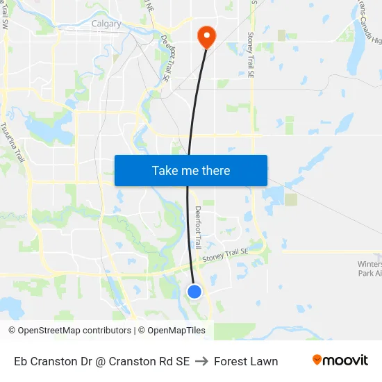 Eb Cranston Dr @ Cranston Rd SE to Forest Lawn map