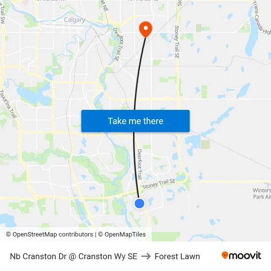 Nb Cranston Dr @ Cranston Wy SE to Forest Lawn map
