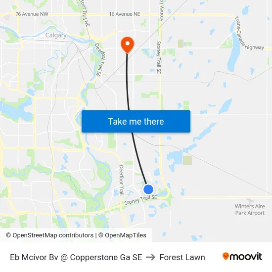 Eb Mcivor Bv @ Copperstone Ga SE to Forest Lawn map