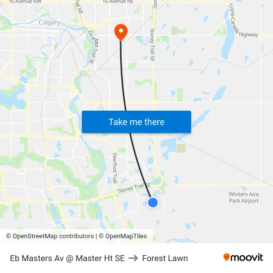 Eb Masters Av @ Master Ht SE to Forest Lawn map