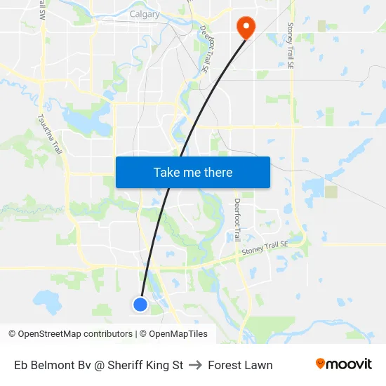 Eb Belmont Bv @ Sheriff King St to Forest Lawn map