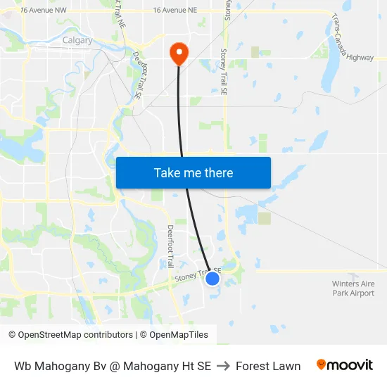 Wb Mahogany Bv @ Mahogany Ht SE to Forest Lawn map