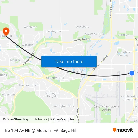 Eb 104 Av NE @ Metis Tr to Sage Hill map