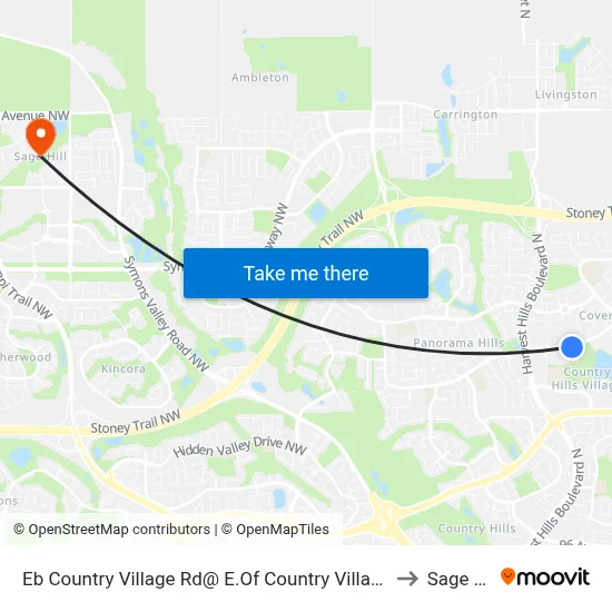 Eb  Country Village Rd@ E.Of Country Village Li NE to Sage Hill map