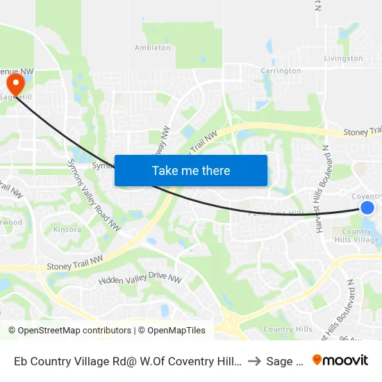 Eb  Country Village  Rd@ W.Of Coventry Hills Bv NE to Sage Hill map