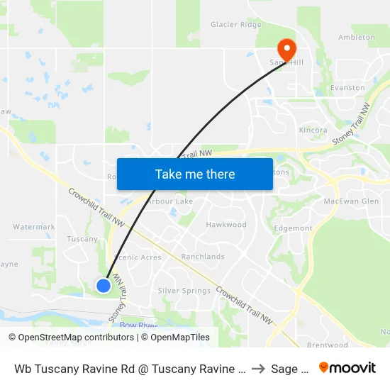 Wb Tuscany Ravine Rd @ Tuscany Ravine Ht NW to Sage Hill map