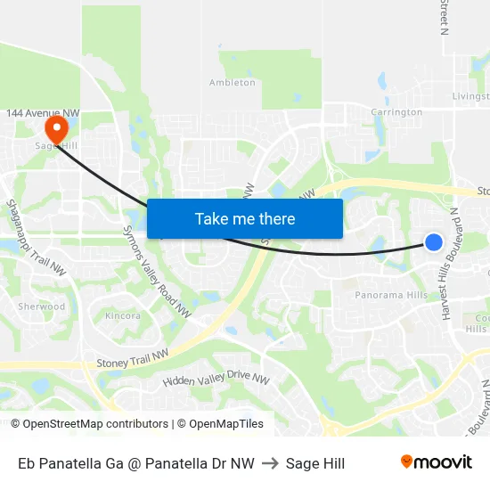 Eb Panatella Ga @ Panatella Dr NW to Sage Hill map
