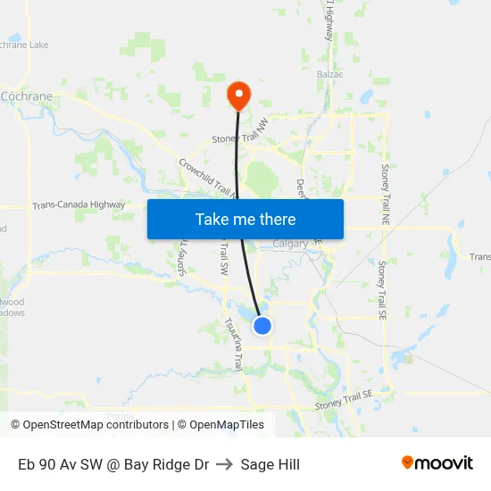 Eb 90 Av SW @ Bay Ridge Dr to Sage Hill map