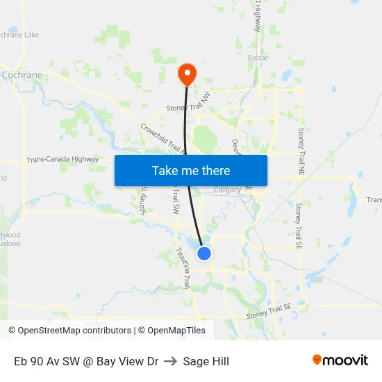 Eb 90 Av SW @ Bay View Dr to Sage Hill map