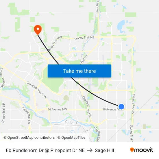 Eb Rundlehorn Dr @ Pinepoint Dr NE to Sage Hill map