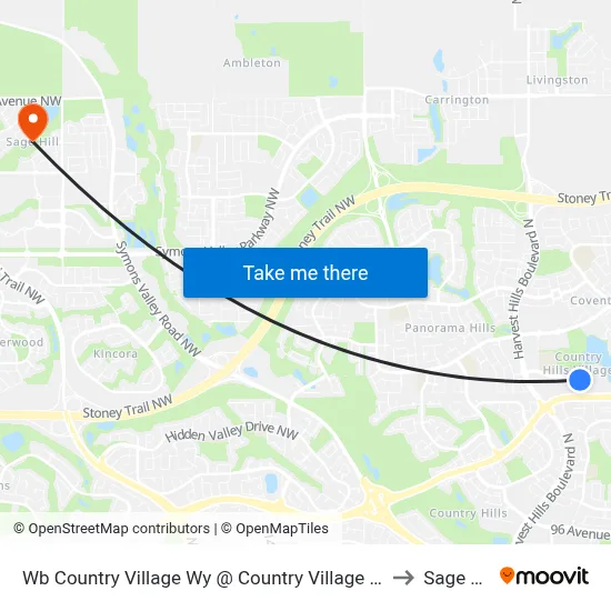 Wb Country Village Wy @ Country Village Cv NE to Sage Hill map