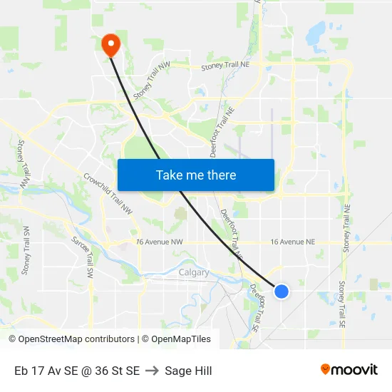 Eb 17 Av SE @ 36 St SE to Sage Hill map