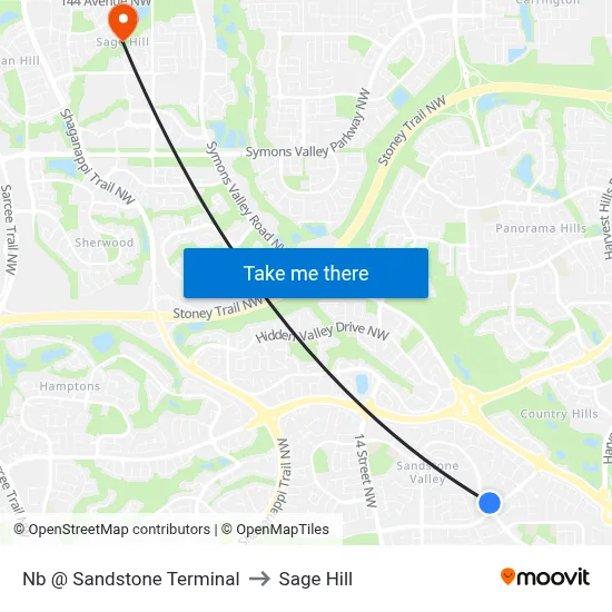 Nb @ Sandstone Terminal to Sage Hill map