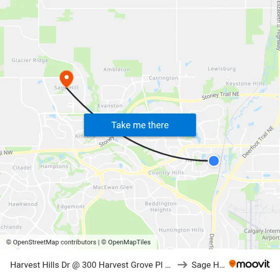 Harvest Hills Dr @ 300 Harvest Grove Pl NE to Sage Hill map
