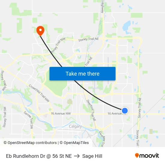 Eb Rundlehorn Dr @ 56 St NE to Sage Hill map