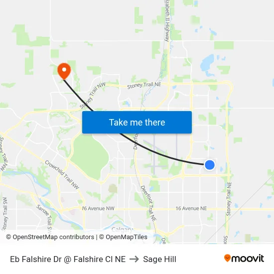 Eb Falshire Dr @ Falshire Cl NE to Sage Hill map