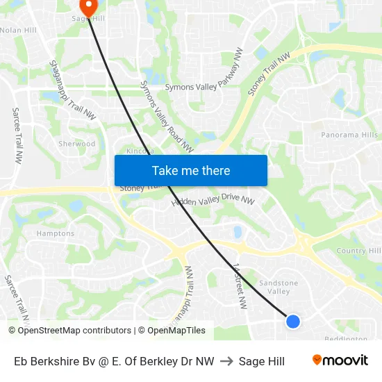 Eb Berkshire Bv @ E. Of Berkley Dr NW to Sage Hill map
