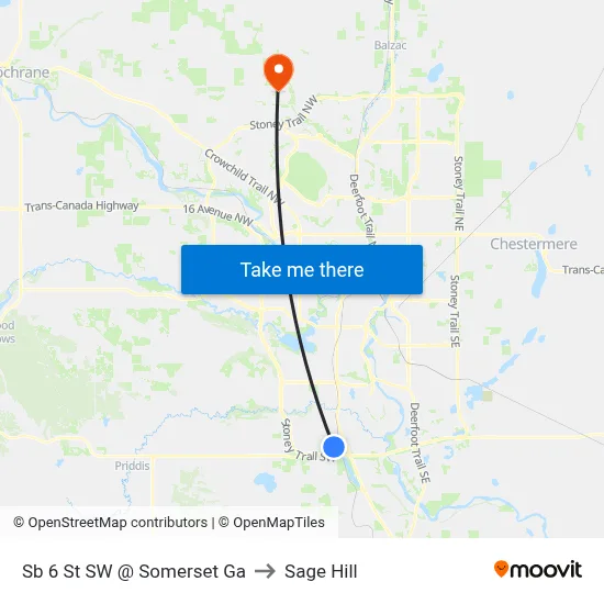 Sb 6 St SW @ Somerset Ga to Sage Hill map