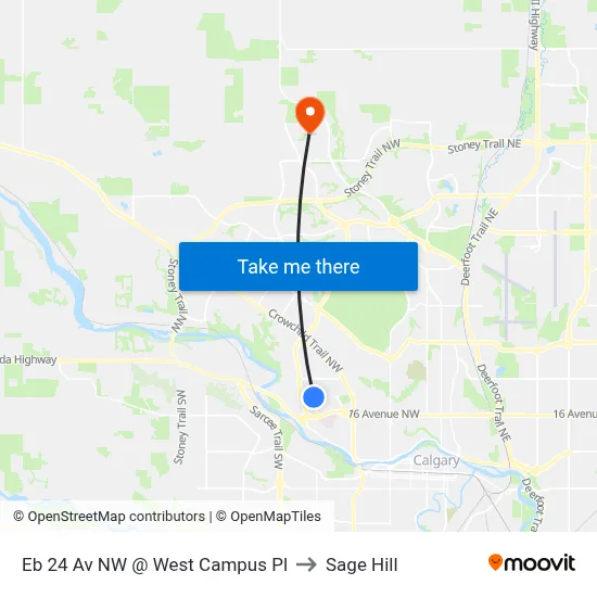 Eb 24 Av NW @ West Campus Pl to Sage Hill map