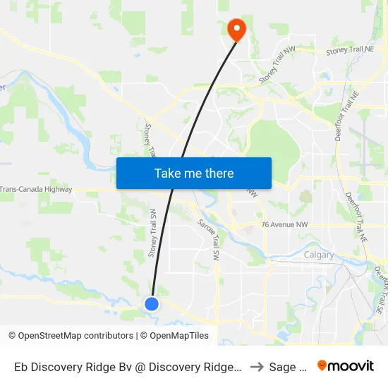 Eb Discovery Ridge Bv @ Discovery Ridge Ci SW to Sage Hill map