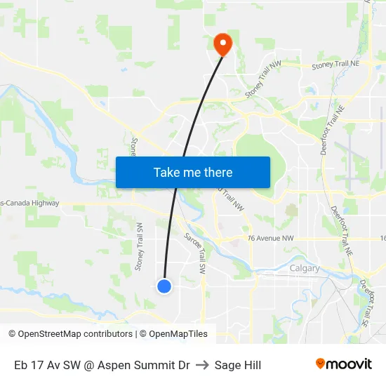 Eb 17 Av SW @ Aspen Summit Dr to Sage Hill map