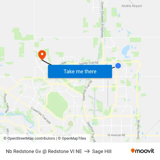 Nb  Redstone Gv @  Redstone VI NE to Sage Hill map