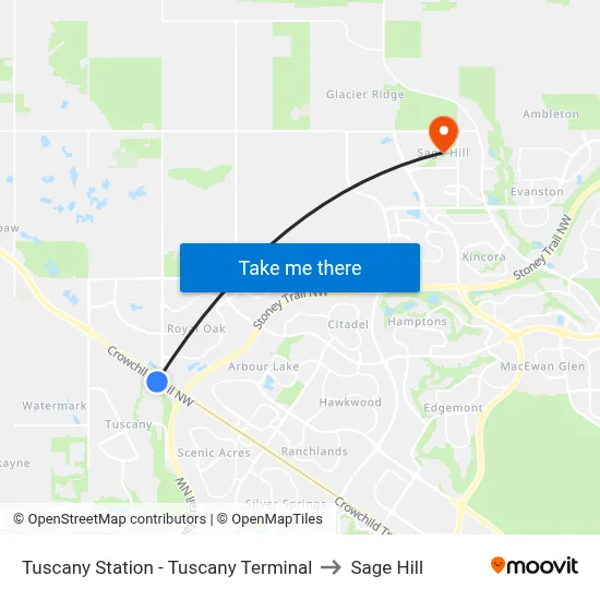 Tuscany Station - Tuscany Terminal to Sage Hill map