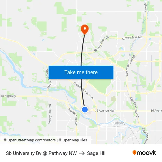 Sb University Bv @ Pathway NW to Sage Hill map