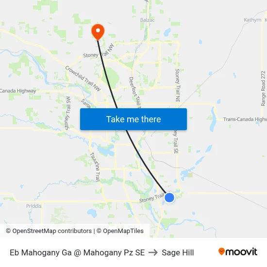 Eb Mahogany Ga @ Mahogany Pz SE to Sage Hill map