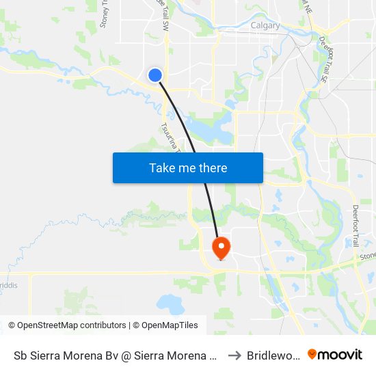 Sb Sierra Morena Bv @ Sierra Morena Ci SW to Bridlewood map