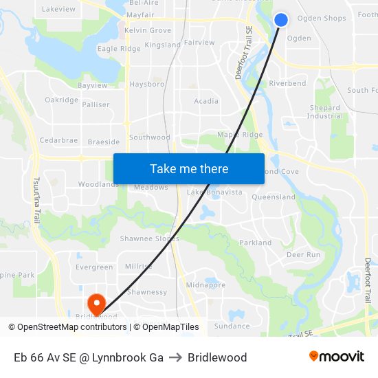 Eb 66 Av SE @ Lynnbrook Ga to Bridlewood map