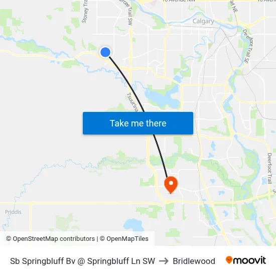 Sb Springbluff Bv @ Springbluff Ln SW to Bridlewood map