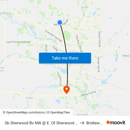 Sb  Sherwood Bv NW @ E. Of Sherwood Li NW to Bridlewood map